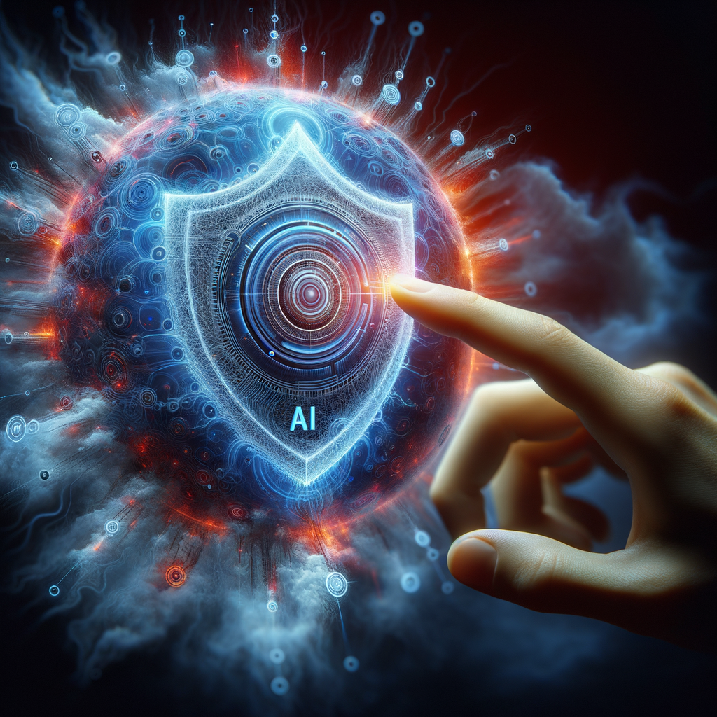 Cybersicherheit, KI-Schilde schützen digitale Netzwerke effektiv.