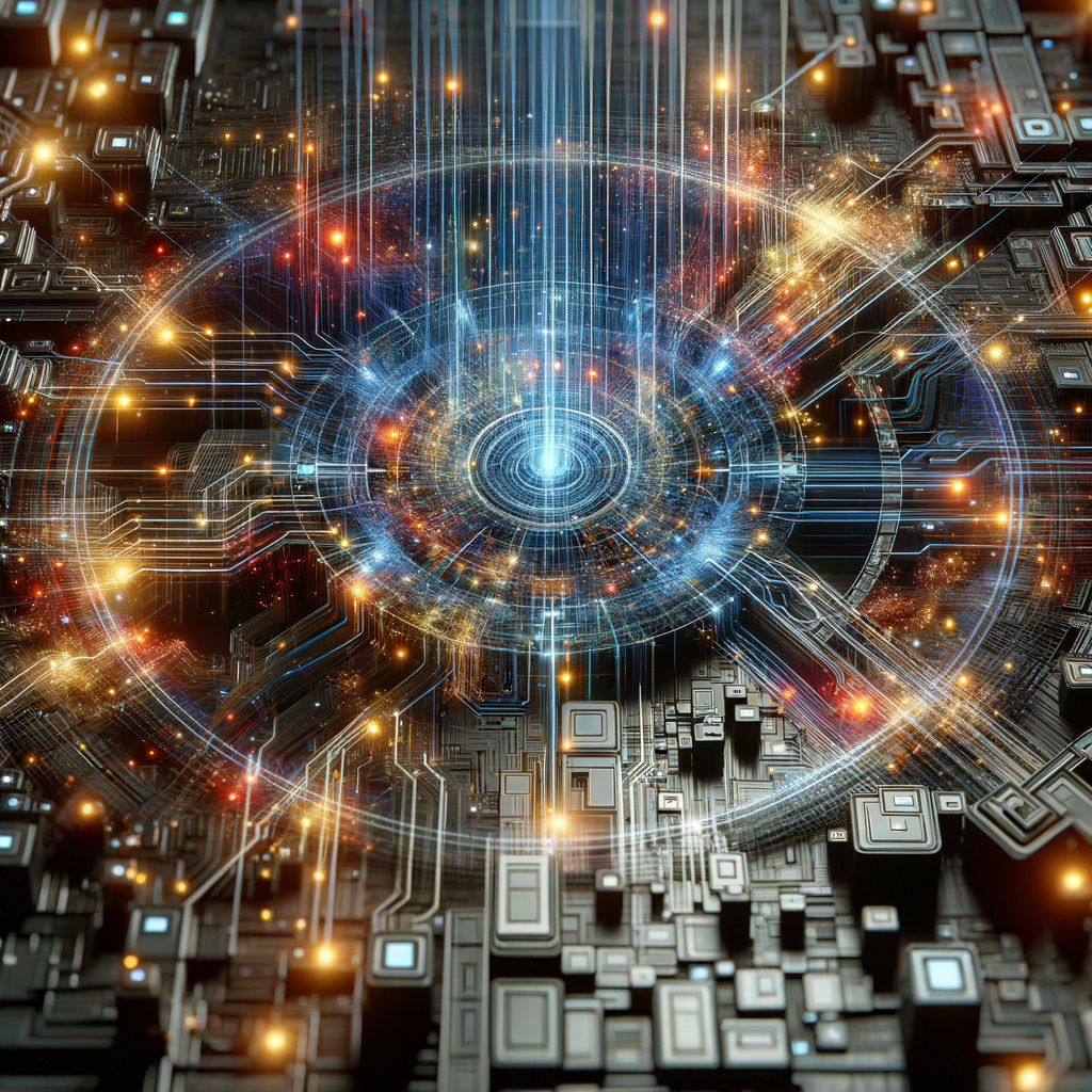 Cybernetzwerk mit KI-gestützten Schutzschildern in Aktion.