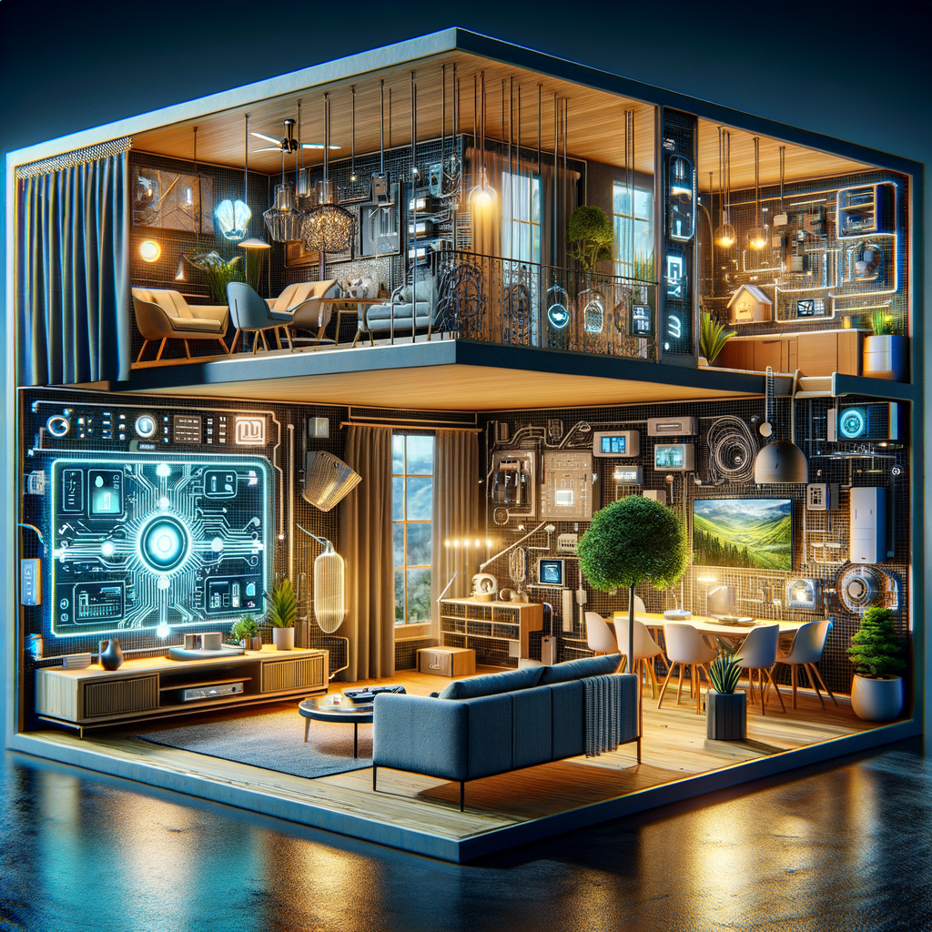 Smart Home mit KI-Assistenten und Geräten.