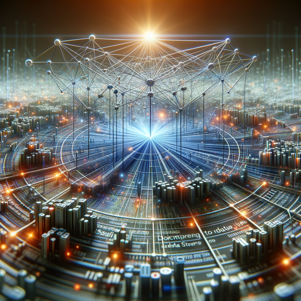 Vernetztes Netzwerk aus Daten, die Entscheidungen lenken.