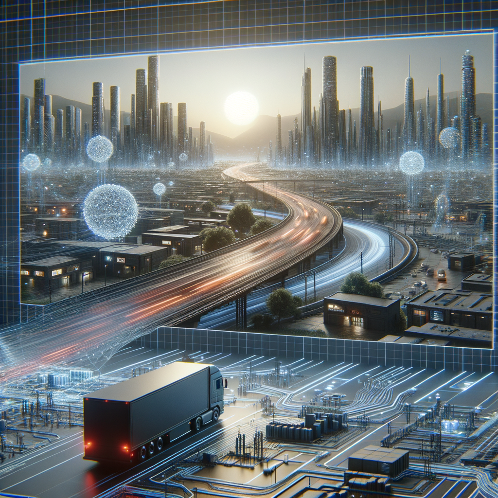 Logistiknetzwerke, Algorithmen und Datenströme verbinden sich.