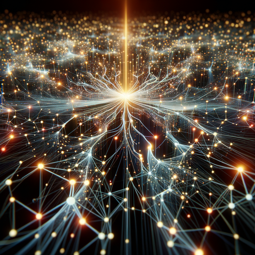 Neuronale Netzwerke visualisieren Datenverarbeitung und Innovation.