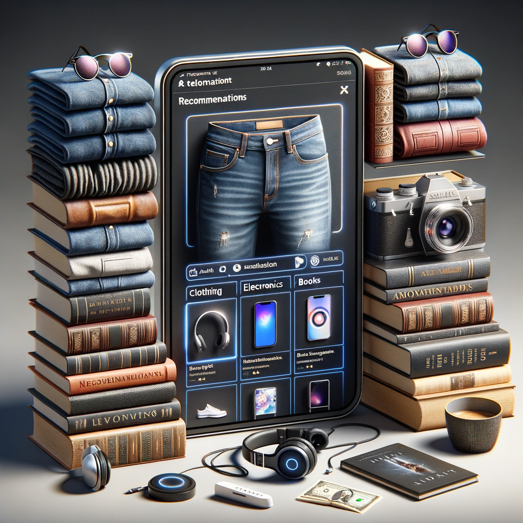 Online-Shop mit KI-generierten personalisierten Empfehlungen.