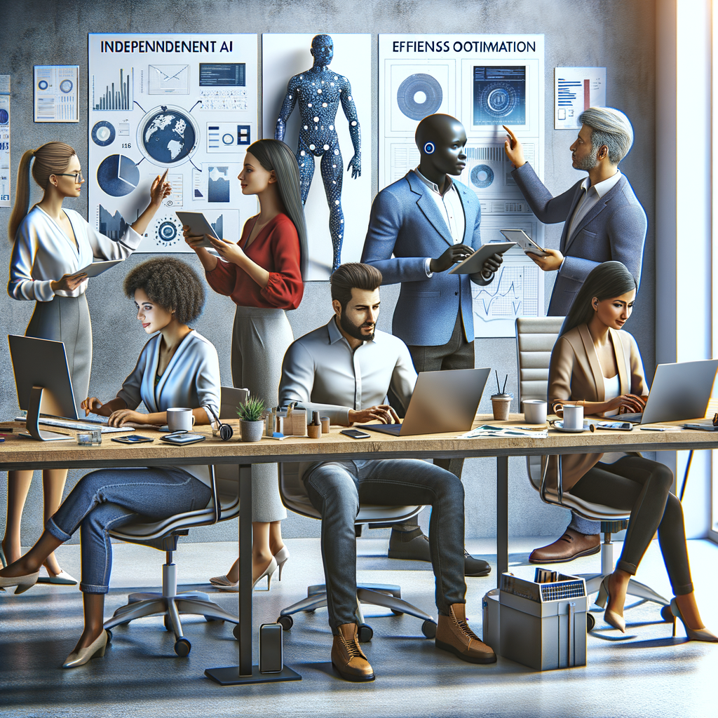 Selbständige nutzen KI für effiziente Geschäftsoptimierung.