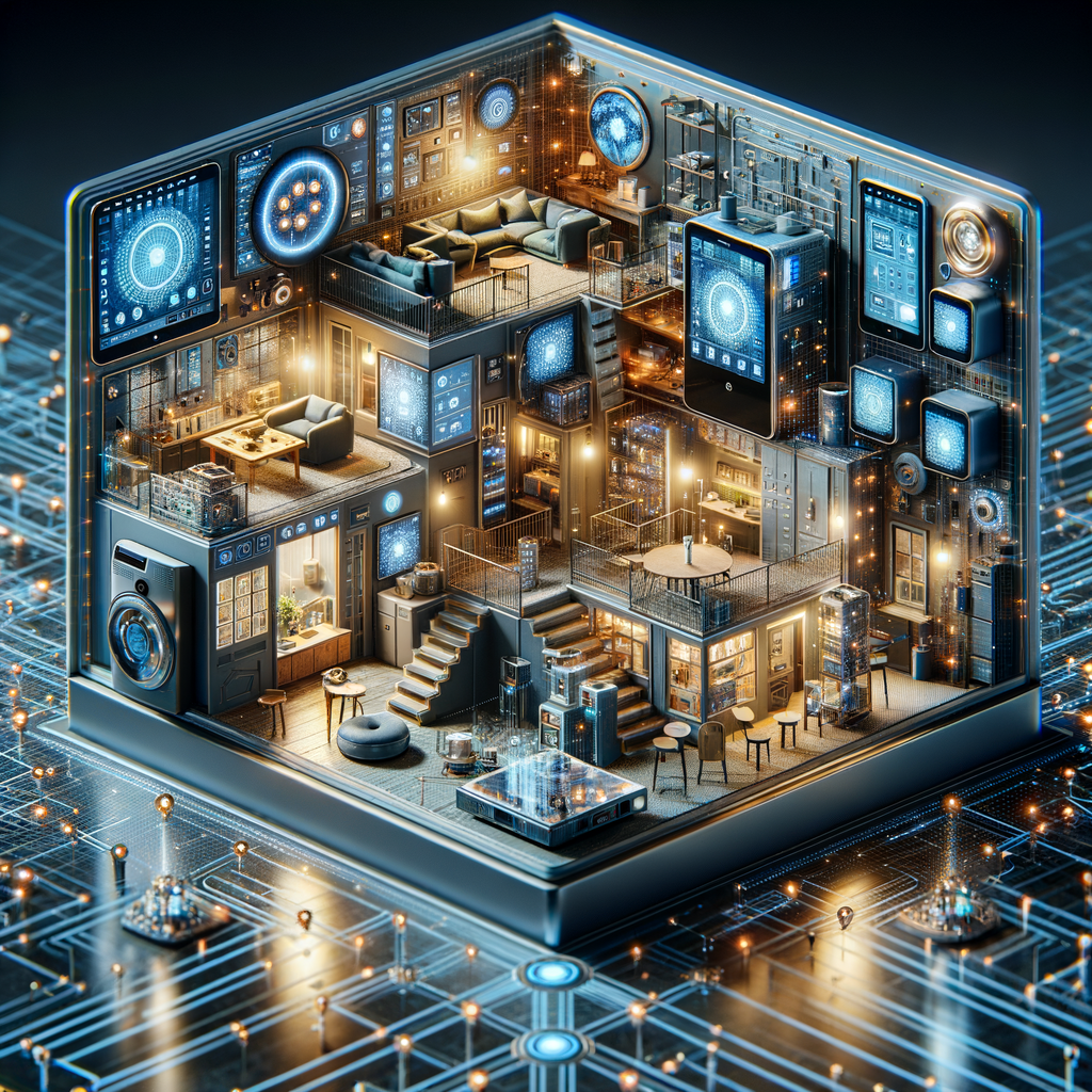 Smart Home mit KI-gesteuerten, vernetzten Geräten.