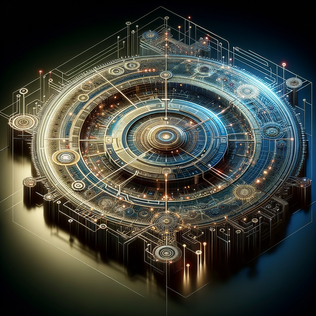 Futuristische KI-Netzwerkschutzvisualisierung mit digitalen Sicherheitsmustern.