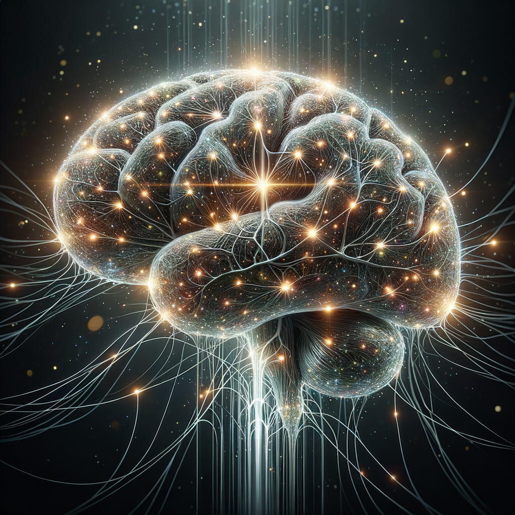 Künstliche Intelligenz visualisiert als vernetztes Gehirn.