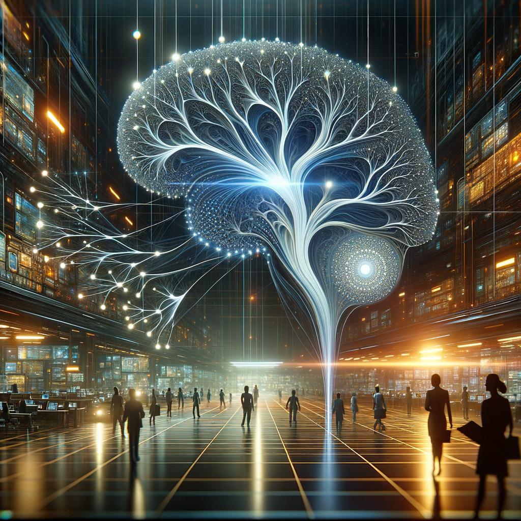 Neurale Netze visualisieren Daten, revolutionäre Technologie entfaltet.