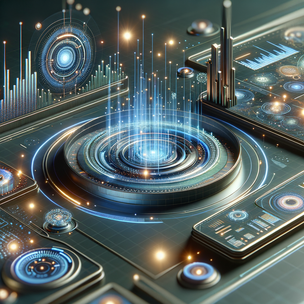 Neurales Netz visualisiert Daten mit futuristischen Elementen.