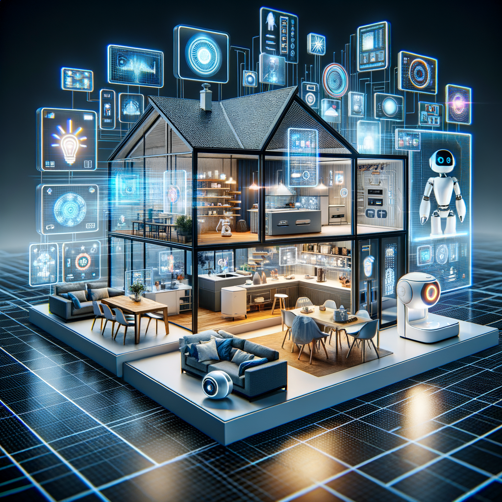 Smart Home mit KI-Assistenten und Geräten.