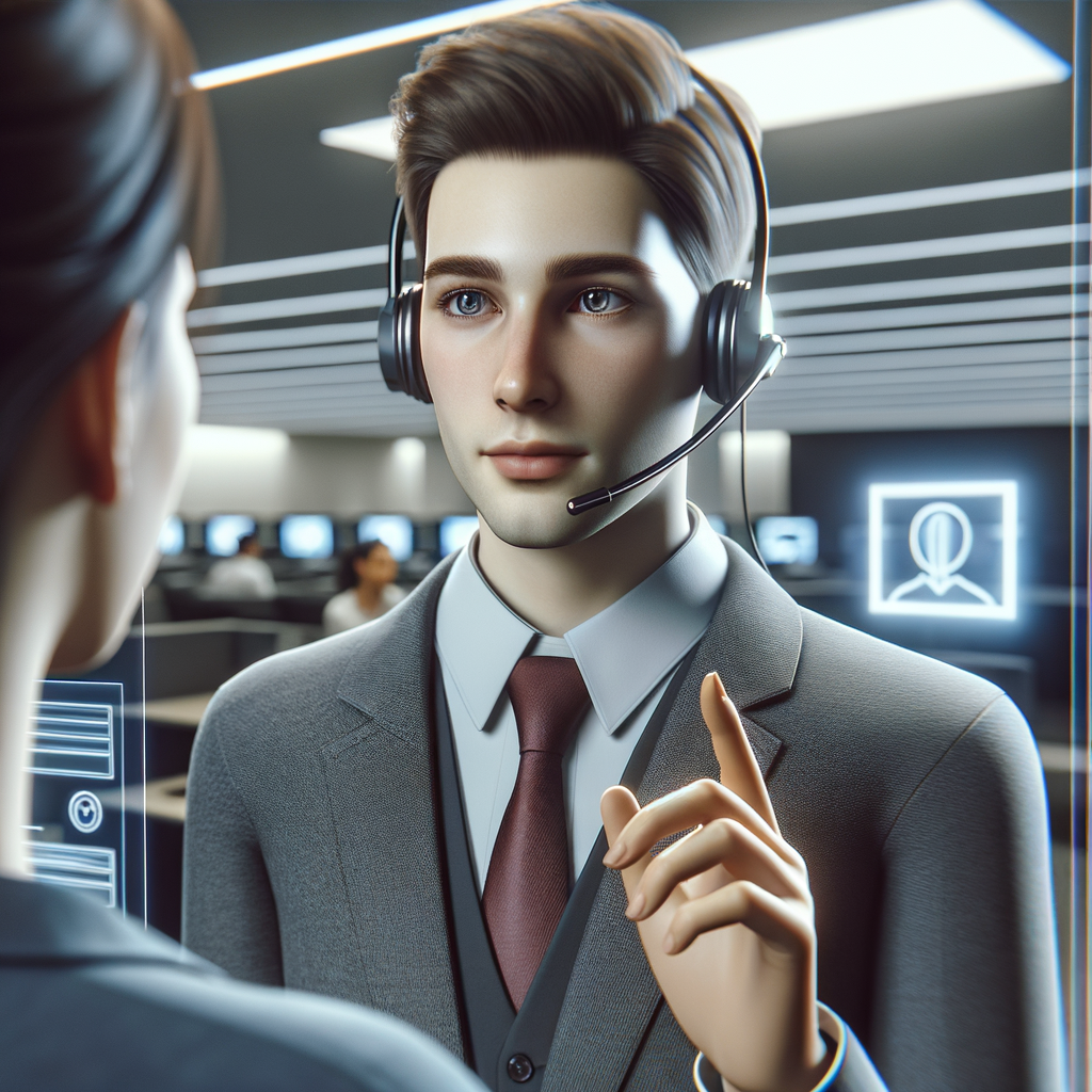 Virtueller Avatar kommuniziert nahtlos mit Kunden.