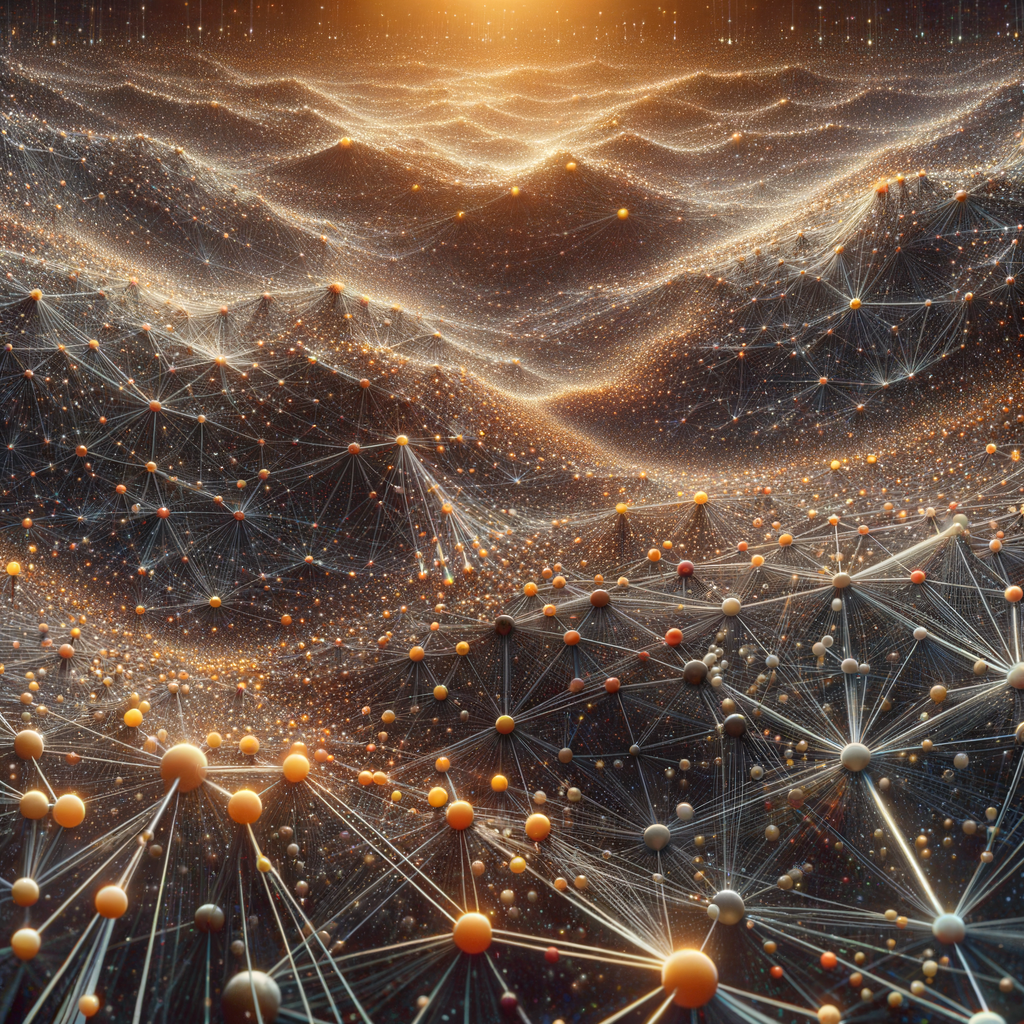 Algorithmus-gesteuerte Welt mit vernetztem Entscheidungsbaum.