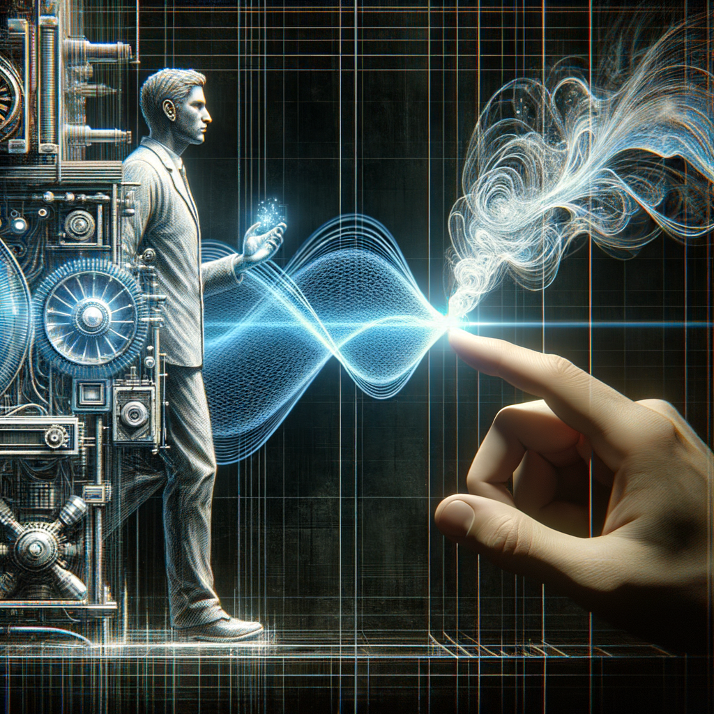 Datenstrom verbindet Mensch, Maschine und Algorithmus.