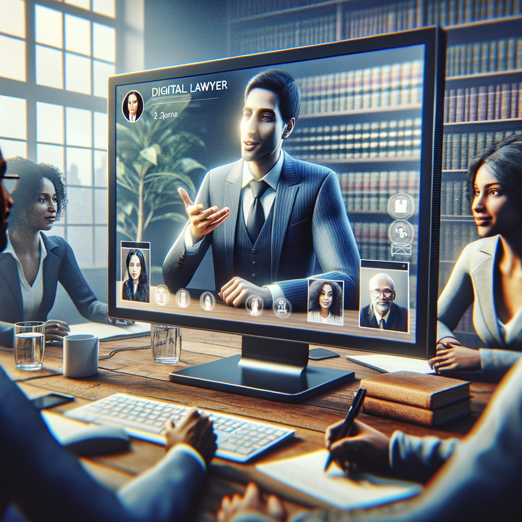 Digitaler Anwalt kommuniziert effizient mit Mandanten.