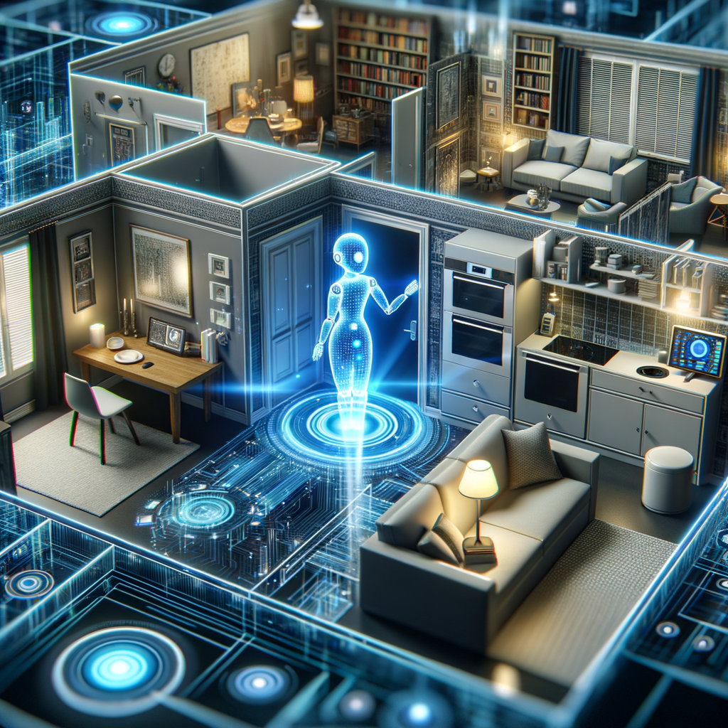 Smart Home mit KI-unterstützten virtuellen Assistenten.