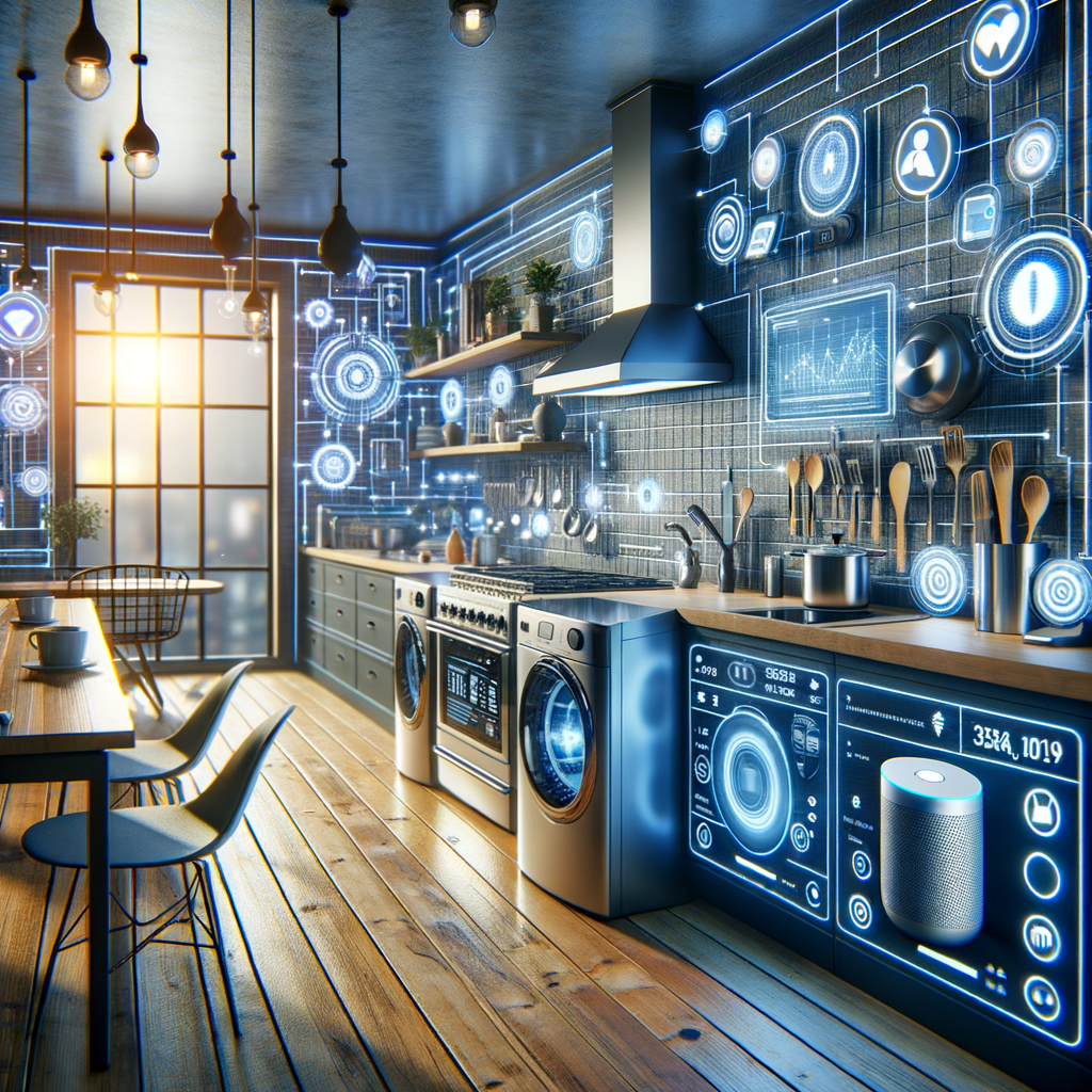 Smart Home mit virtuellen Assistenten und Geräten.