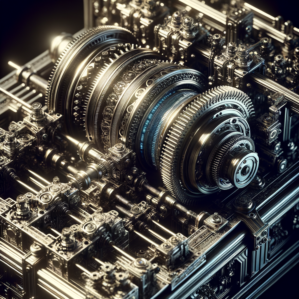 Maschine analysiert komplexe Daten in neuronalen Netzwerken.