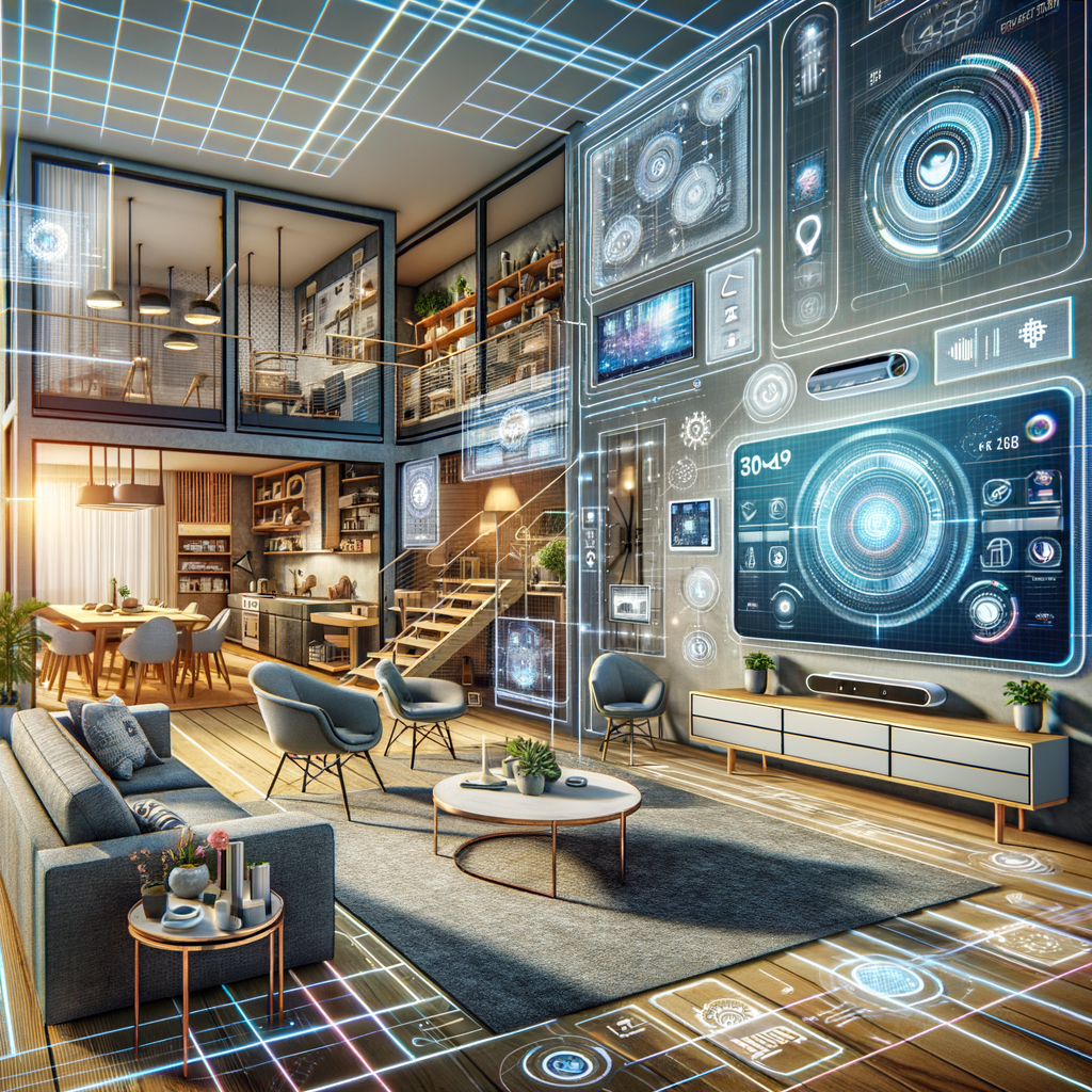 Modernes Smart Home mit vernetzten, intelligenten Geräten.