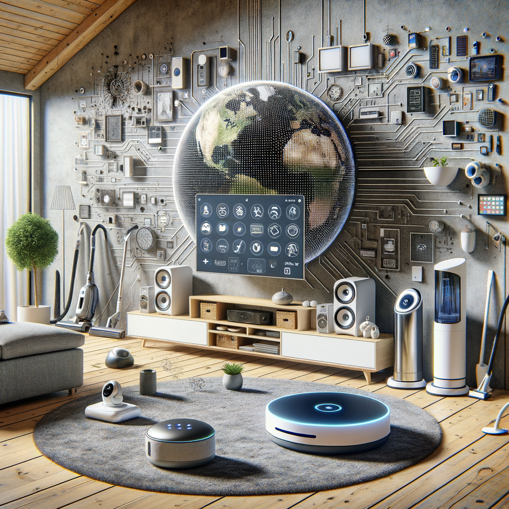 Smart Home mit KI-Assistenten und Geräten.