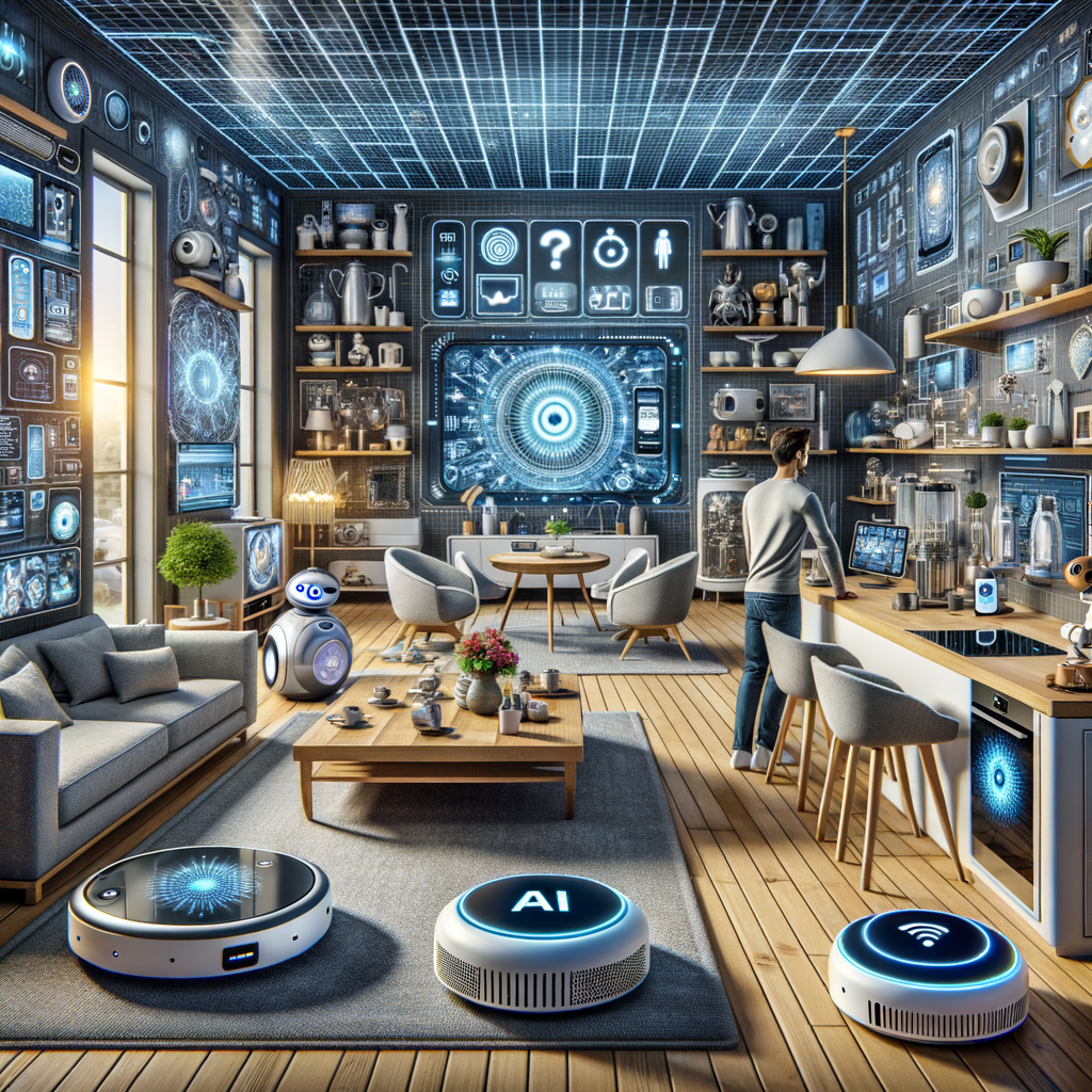 Smart Home mit KI-gestützten Geräten und Assistenten.