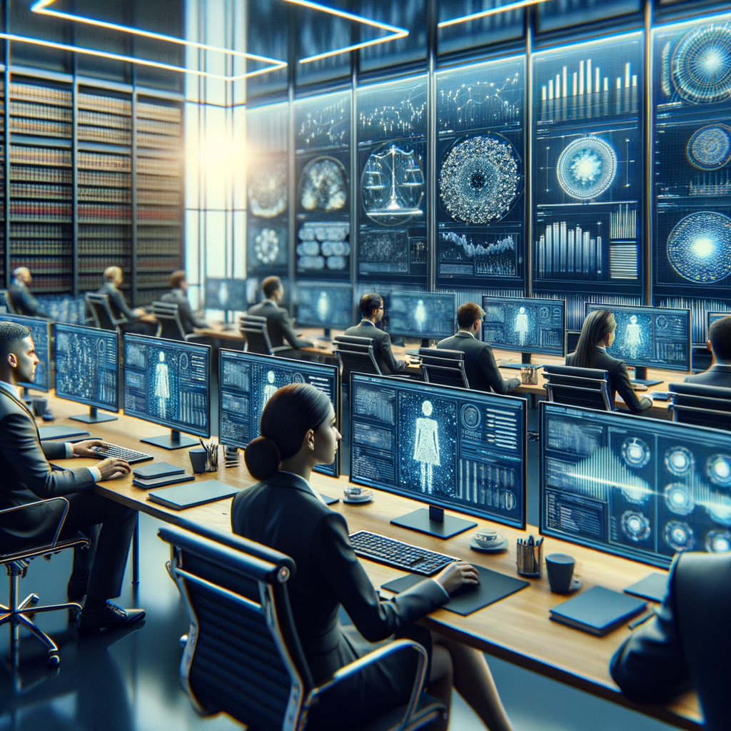 Digitale Anwälte nutzen KI für effiziente Rechtsberatung.