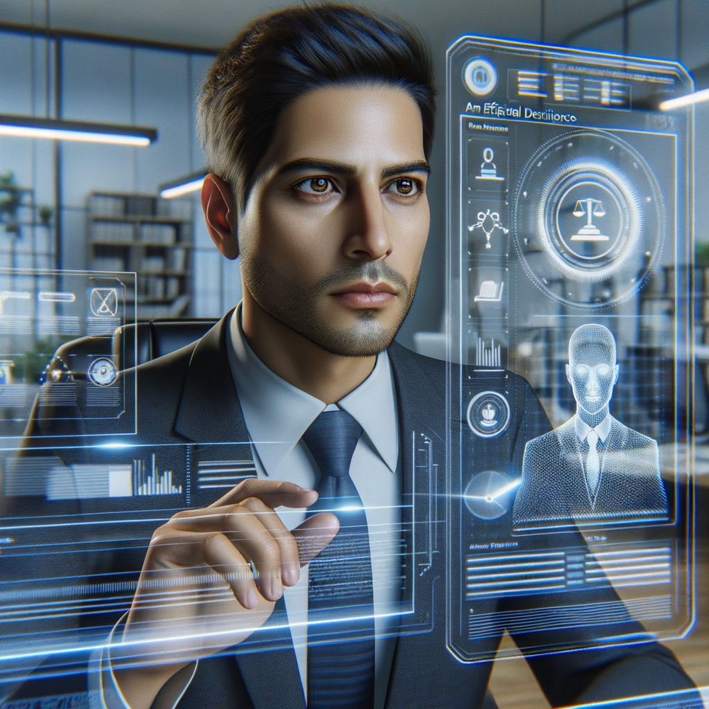 Digitaler Anwalt unterstützt effiziente Rechtsberatungstechnologie.