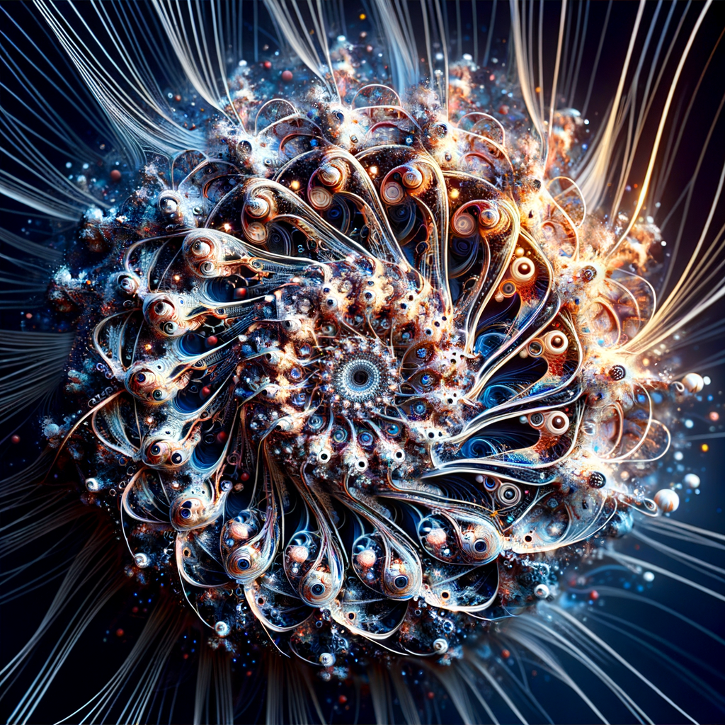 Neuronales Netzwerk visualisiert komplexe Wissensstrukturen dynamisch.