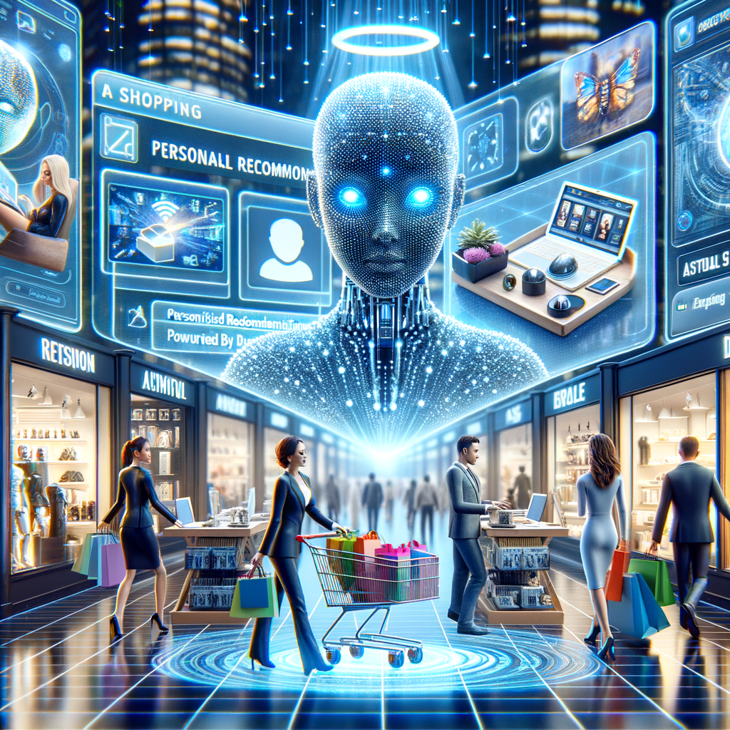 Online-Shopping mit KI: Personalisierte Empfehlungen, virtuelle Assistenten.