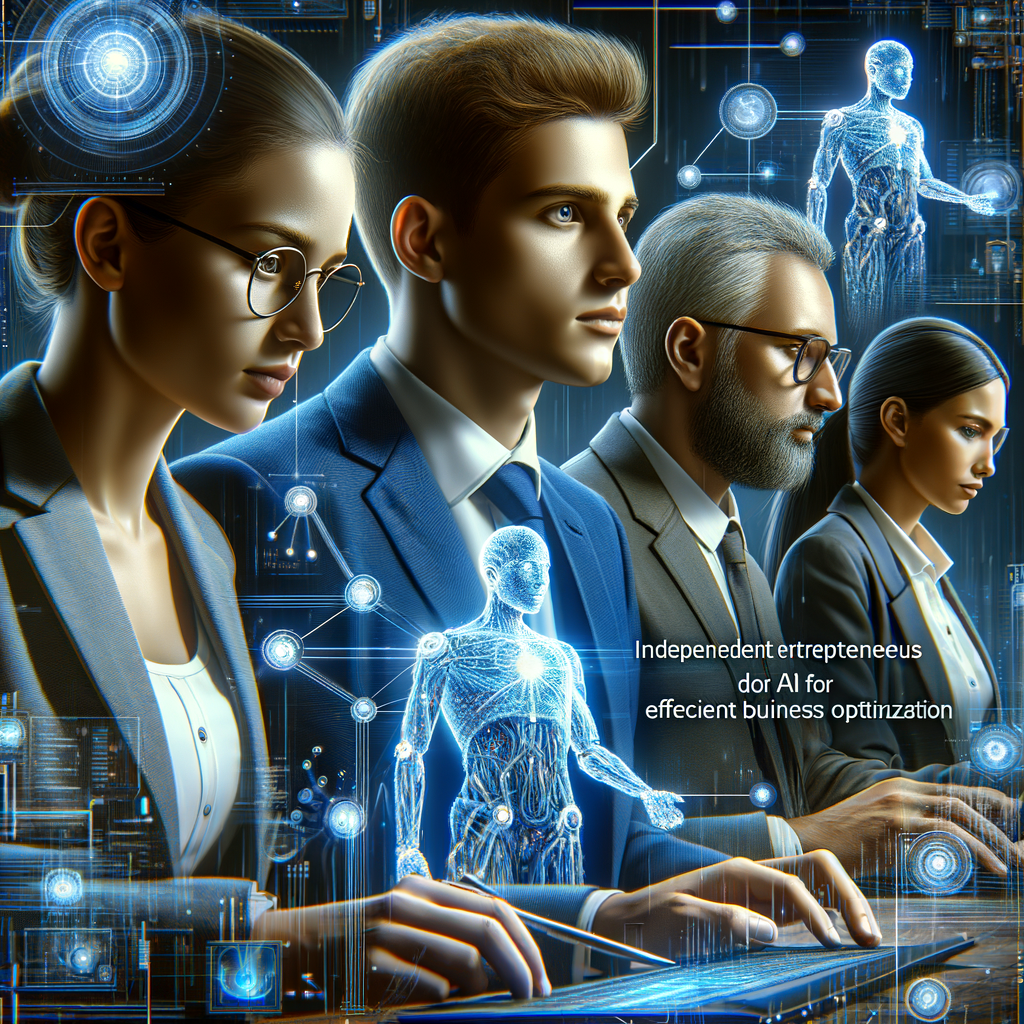Selbständige nutzen KI für effiziente Geschäftsoptimierung.