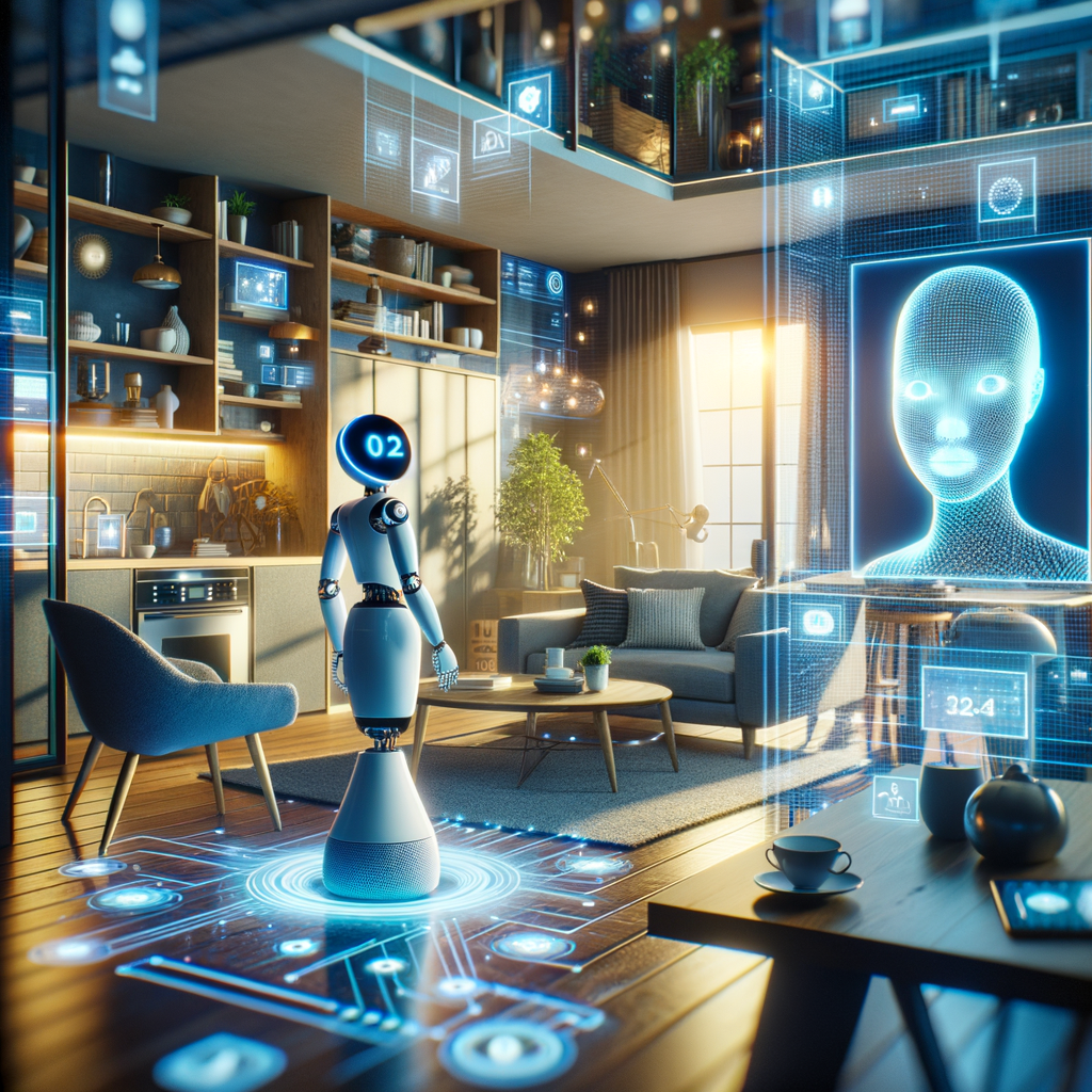 Smart Home mit KI-gesteuerten Geräten und Assistenten.