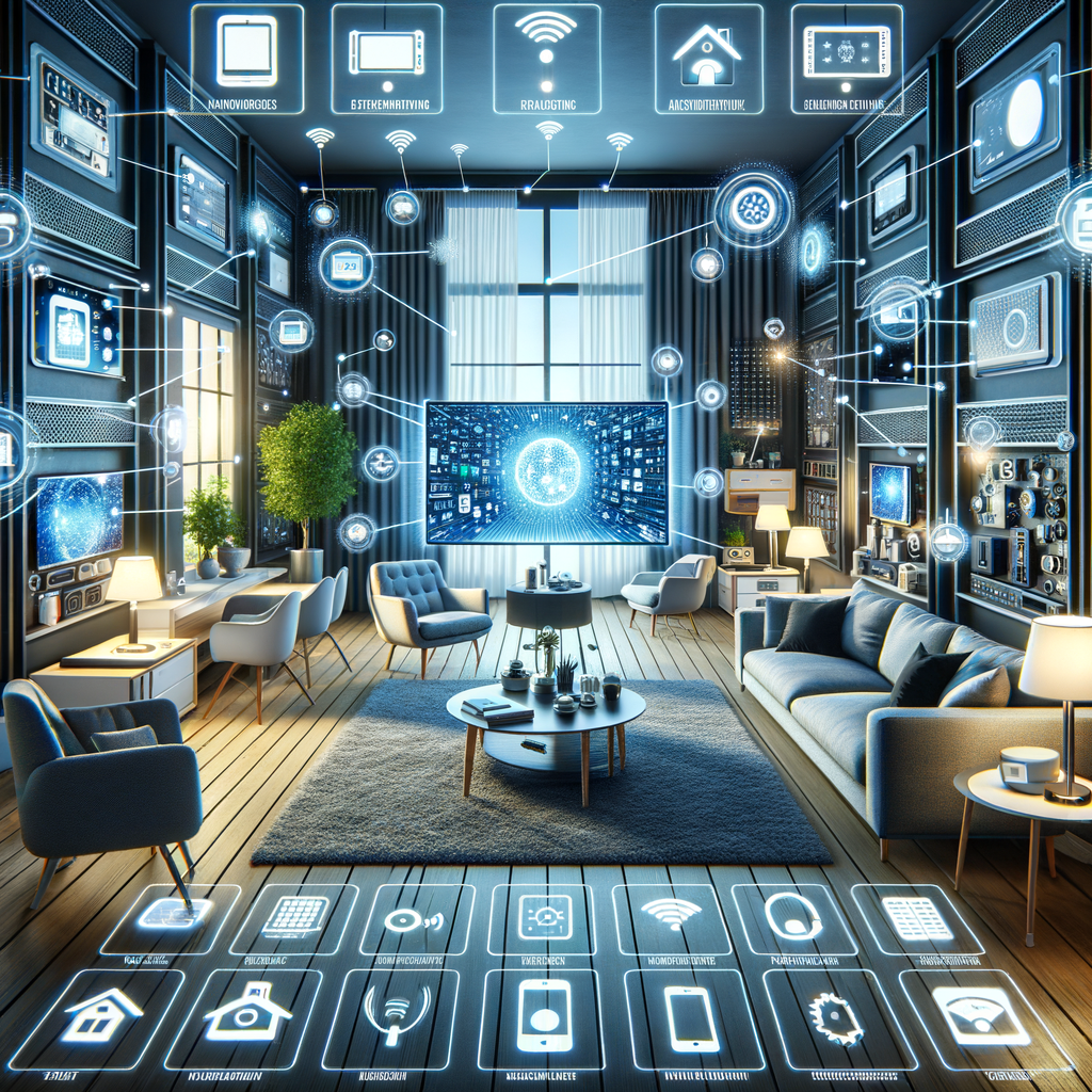 Smart Home mit KI-gestützten Geräten und Assistenten.