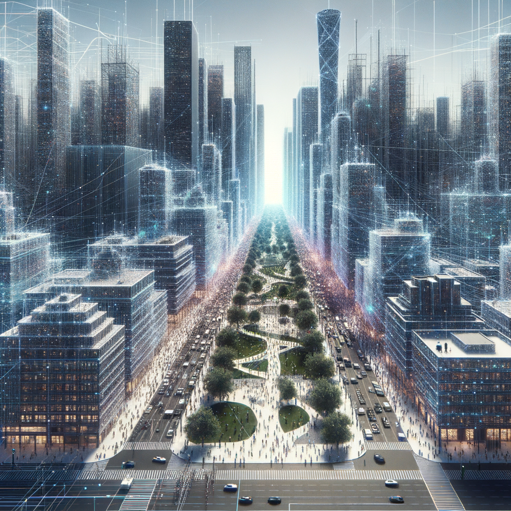 Algorithmen formen eine Stadt aus Datenströmen.