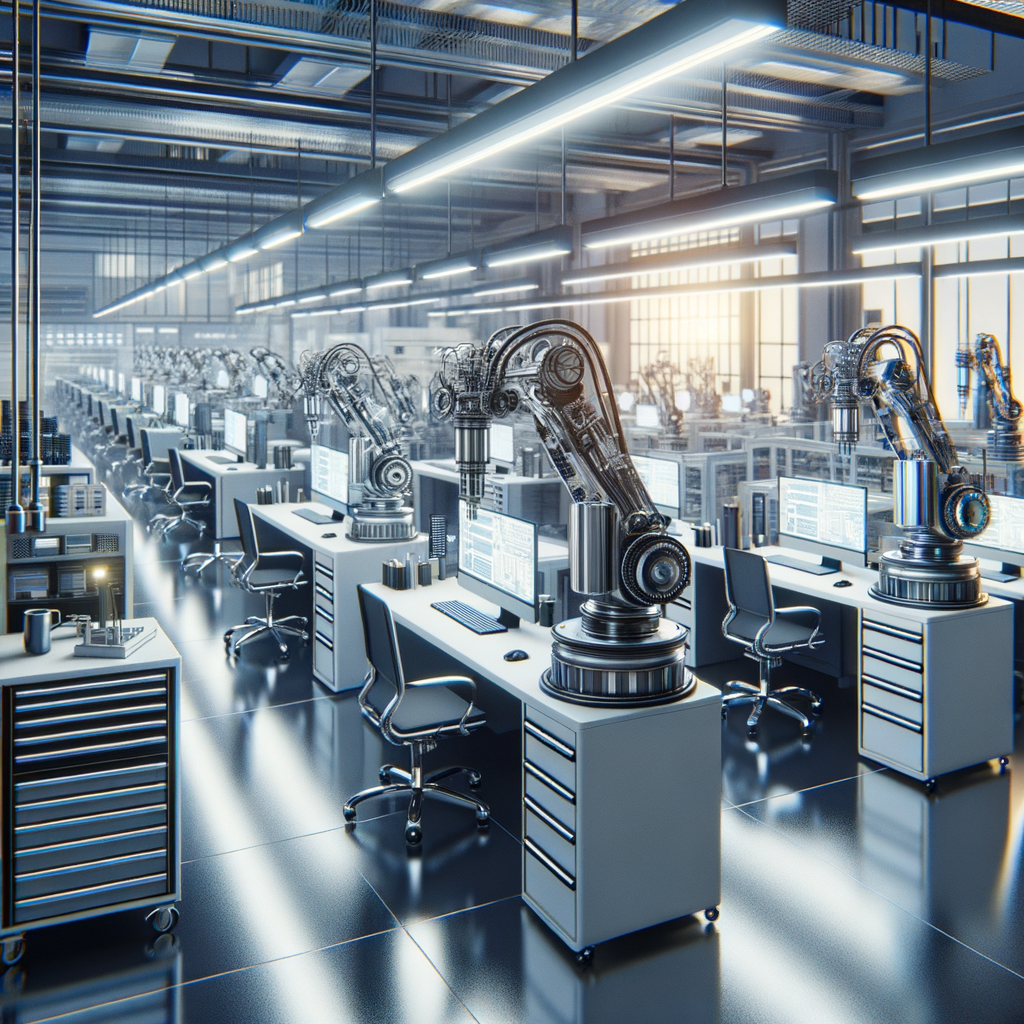 Ein Büro mit KI-gesteuerten, automatisierten Arbeitsprozessen.