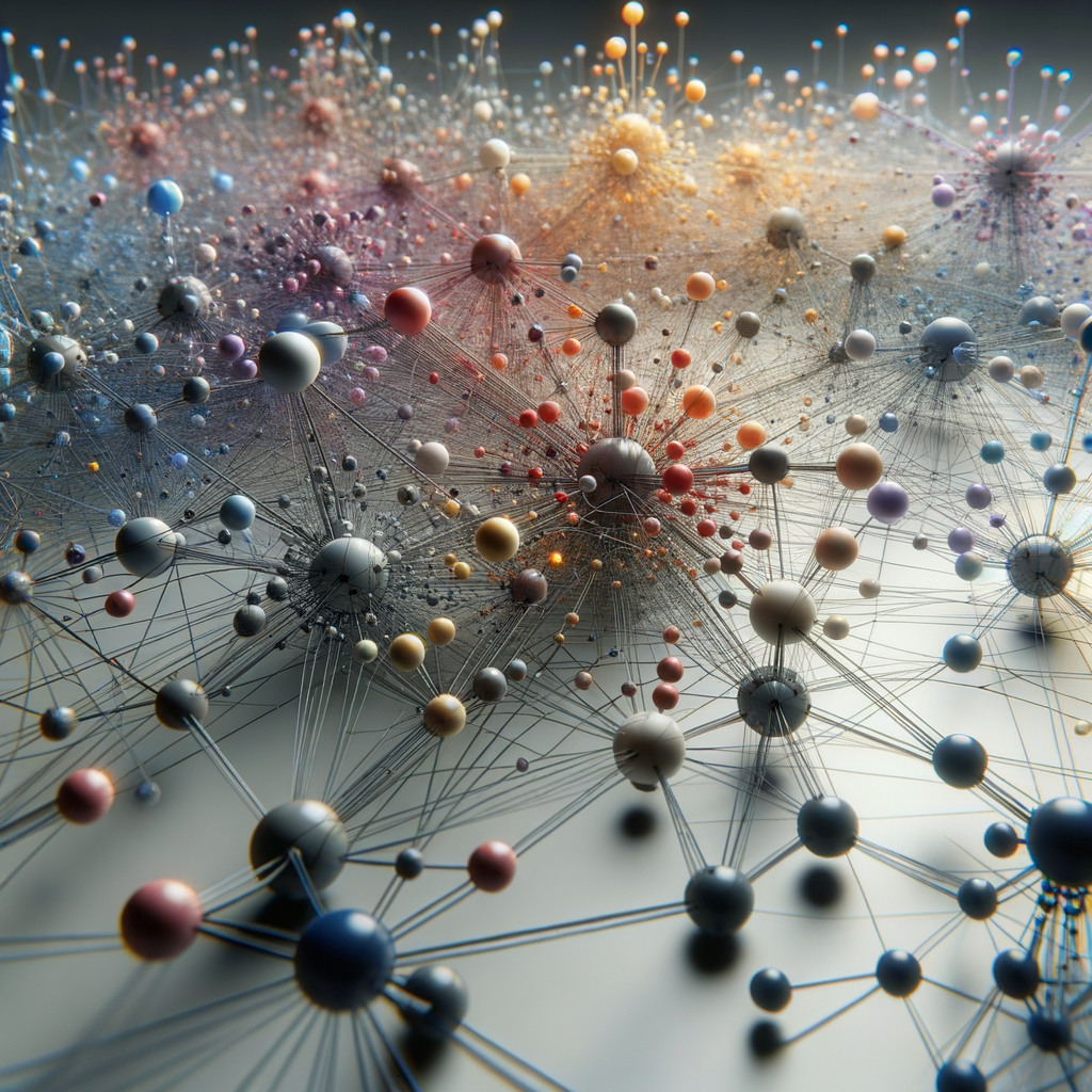 Komplexe Netzwerke visualisieren kognitive Systeme in Aktion.