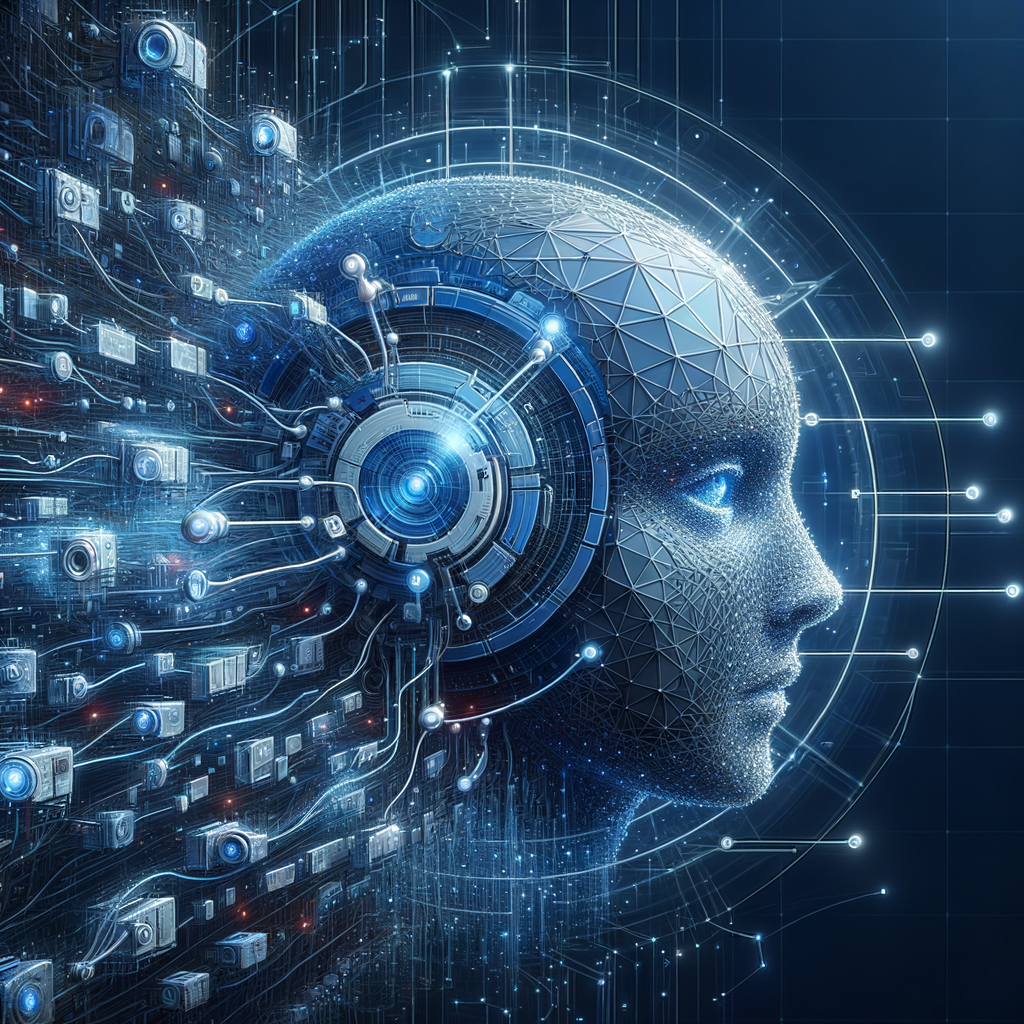 Netzwerk aus digitalem Schild und KI.