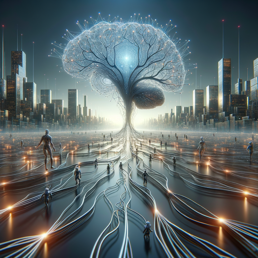 Neuronale Netze visualisieren Zukunft der KI-Revolution.