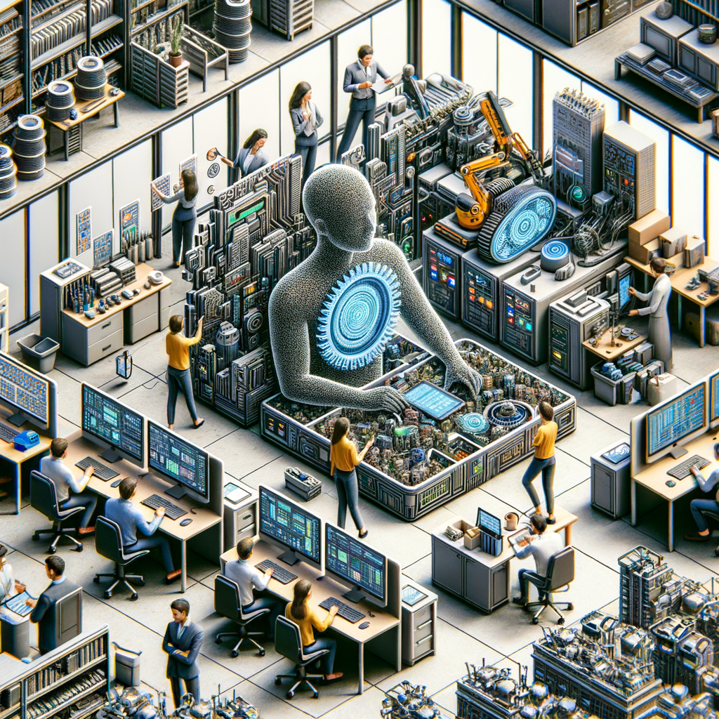 Selbständige optimieren Geschäft mit KI-Technologien effizient.