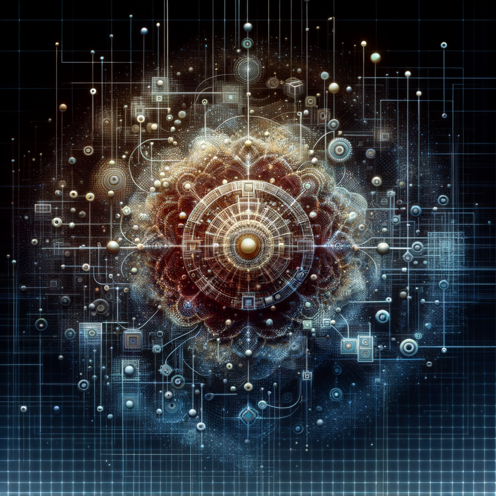 Abstrakte Darstellung von Algorithmen, Netzwerken und Entscheidungen.