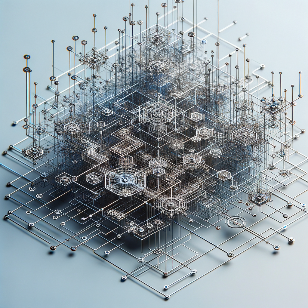 Algorithmische Struktur in einem Netzwerk-Diagramm dargestellt.
