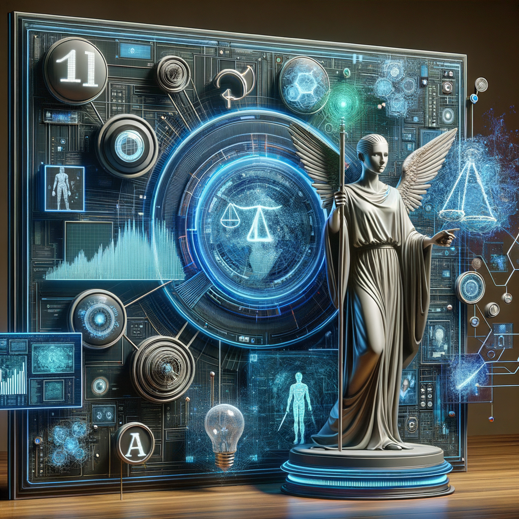 Digitale Rechtsberatung durch KI, moderne Technologie.