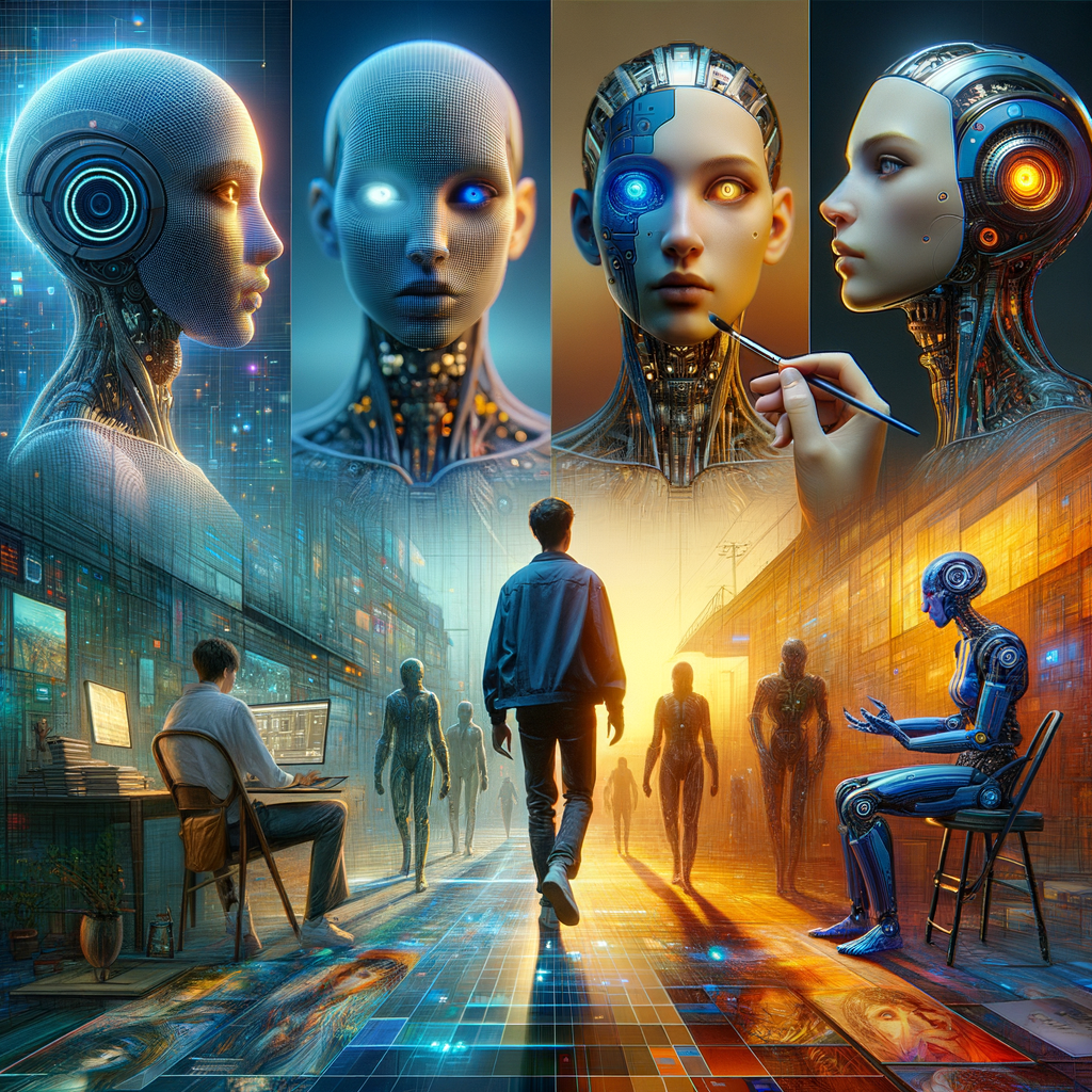 Futuristische Avatare interagieren nahtlos mit Menschen.