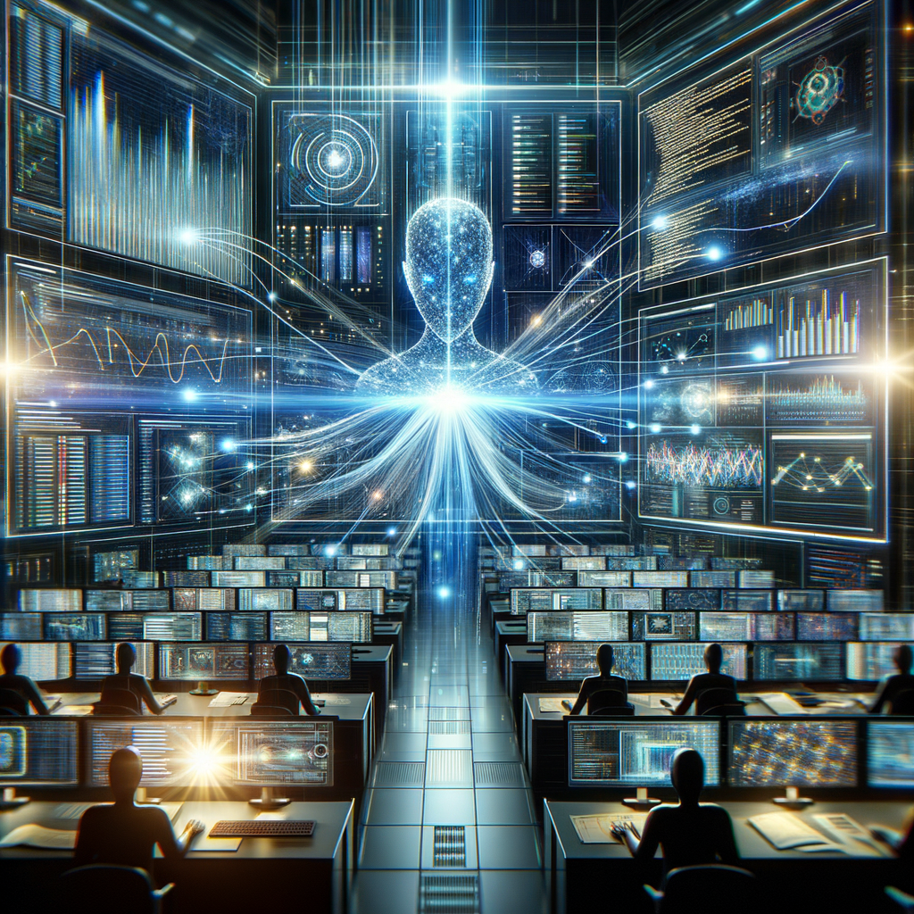 Künstliche Intelligenz analysiert Daten für Cyberabwehr.