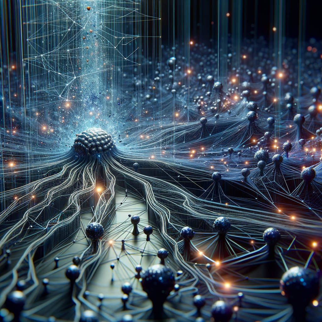 Künstliche Intelligenz analysiert Daten mit neuronalen Netzwerken.