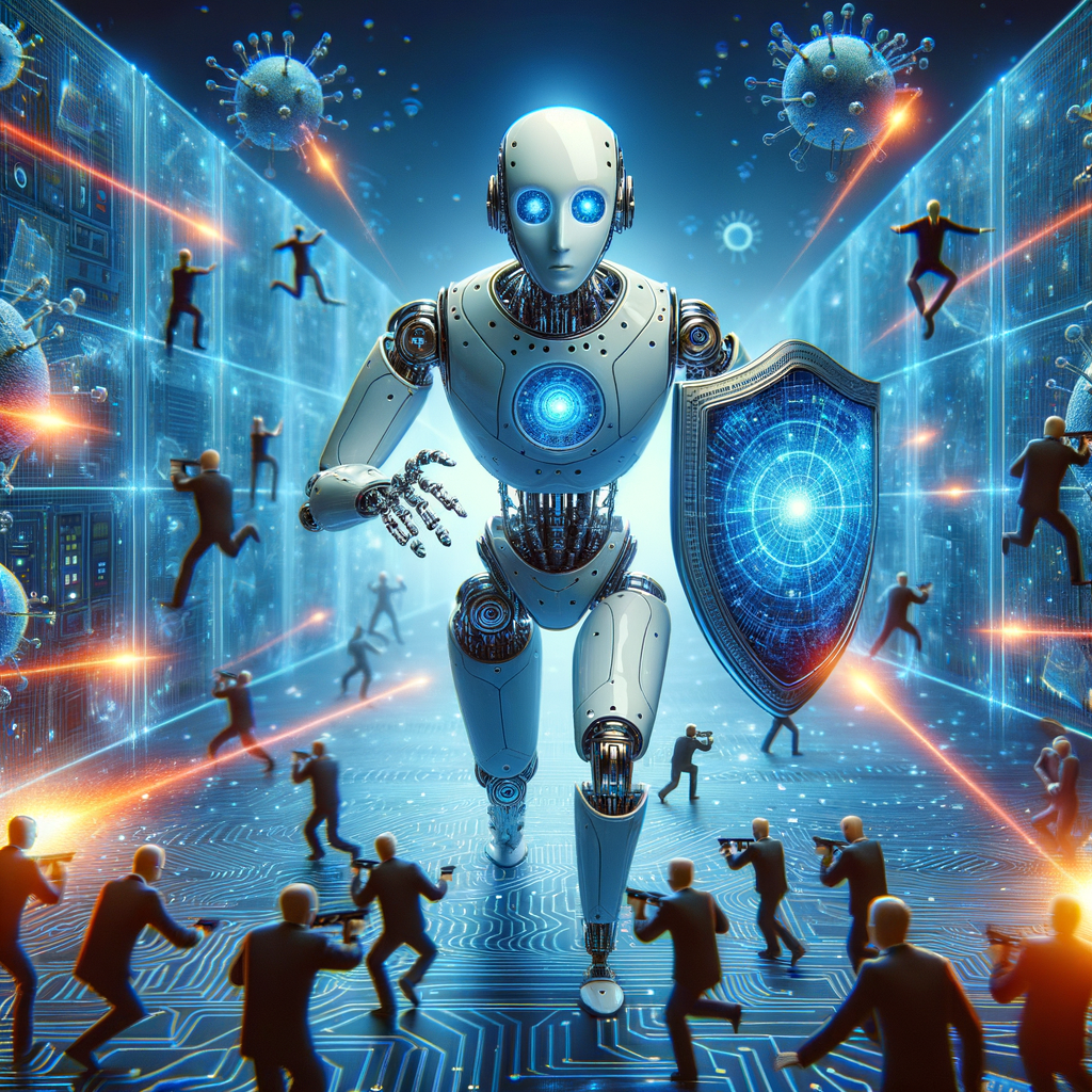 Künstliche Intelligenz schützt digitale Netzwerke vor Cyberangriffen.