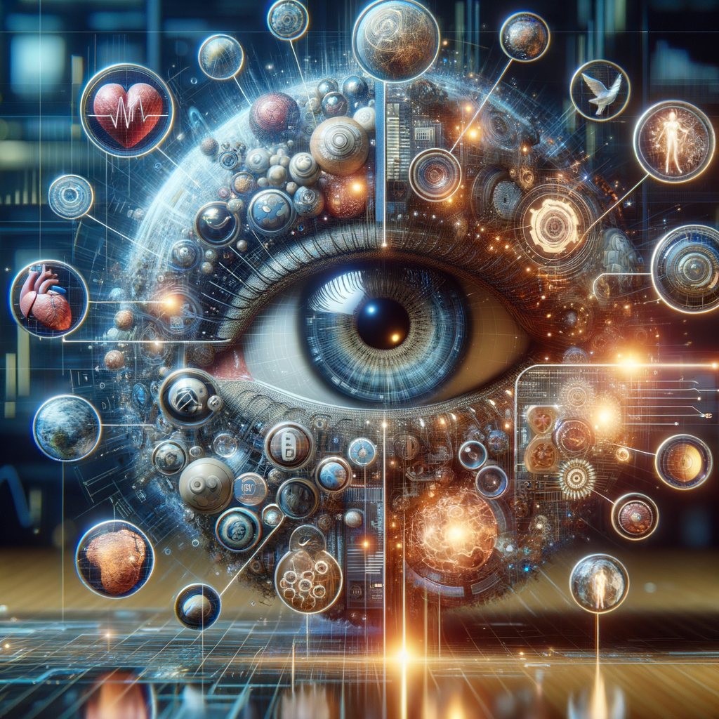 Künstliche Intelligenz transformiert Gesundheits- und Finanzsysteme visuell.