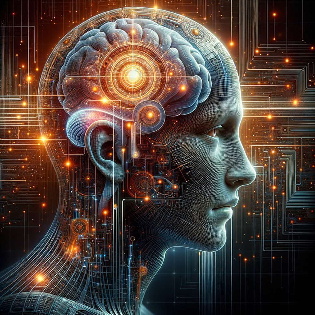 Künstliche Intelligenz visualisiert menschliches Denken und Lernen.