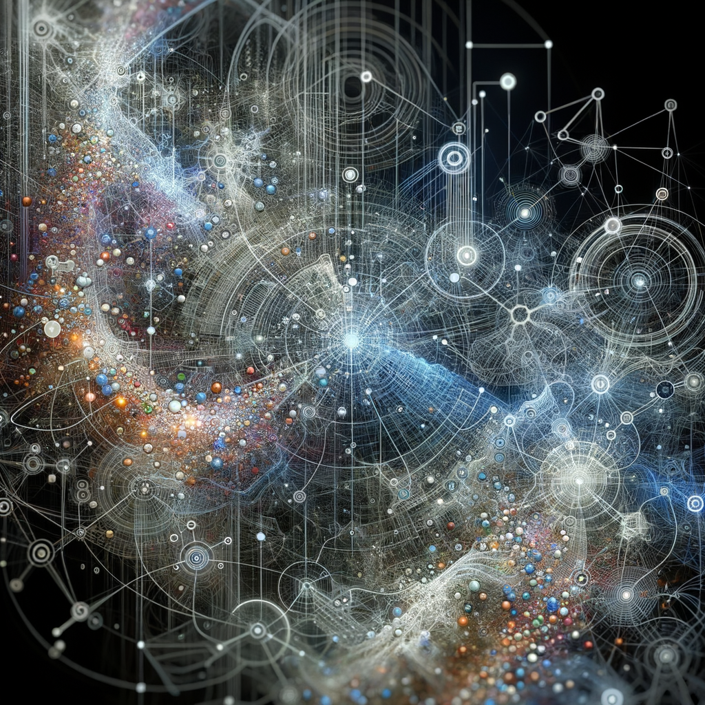 Komplexe Datenvisualisierung mit Algorithmen und Netzwerken.