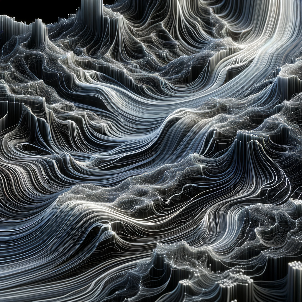 Neuronales Netz visualisiert Datenströme und Algorithmen.