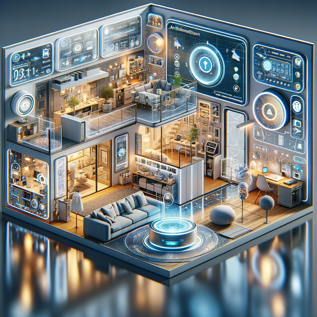 Smart Home mit KI-gesteuerten virtuellen Assistenten.