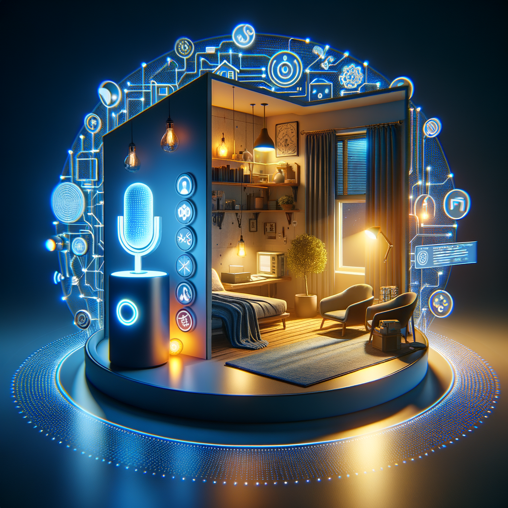 Smart Home mit KI-gesteuerter Sprachassistenz-Technologie.
